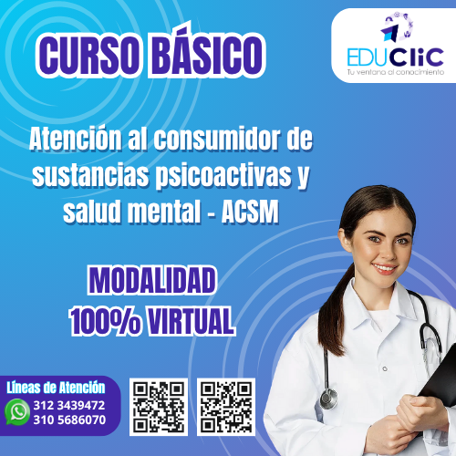 Portada de Básico De Atención Al Consumidor De Sustancias Psicoactivas Y Salud Mental · ACSM